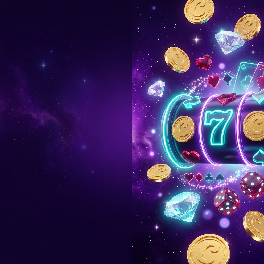 Rodillo de tragaperras con monedas doradas de Casumo sobre fondo violeta